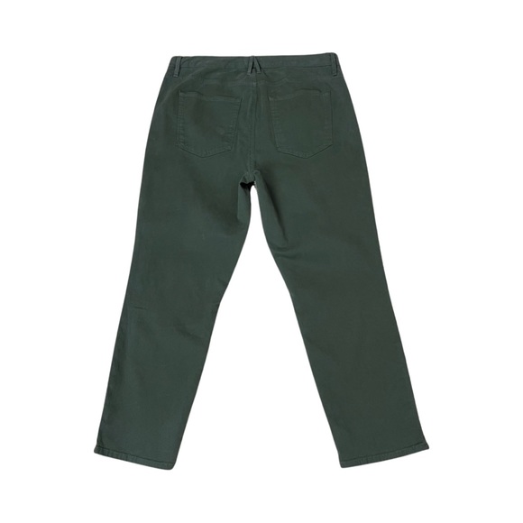 Good American Good Classic Pants Jeans Green GC727T Ankle High-Rise - Picture 3 of 8